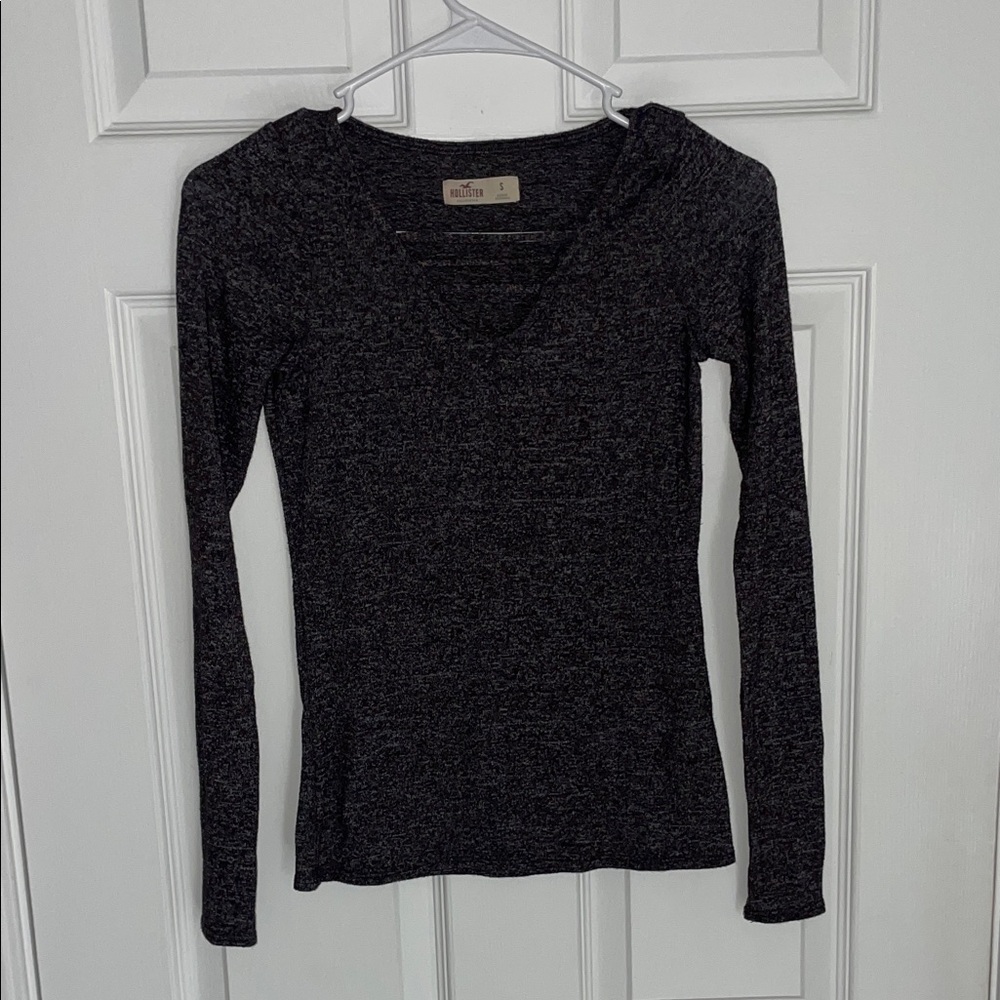 Hollister Charcoal Long Sleeve Top